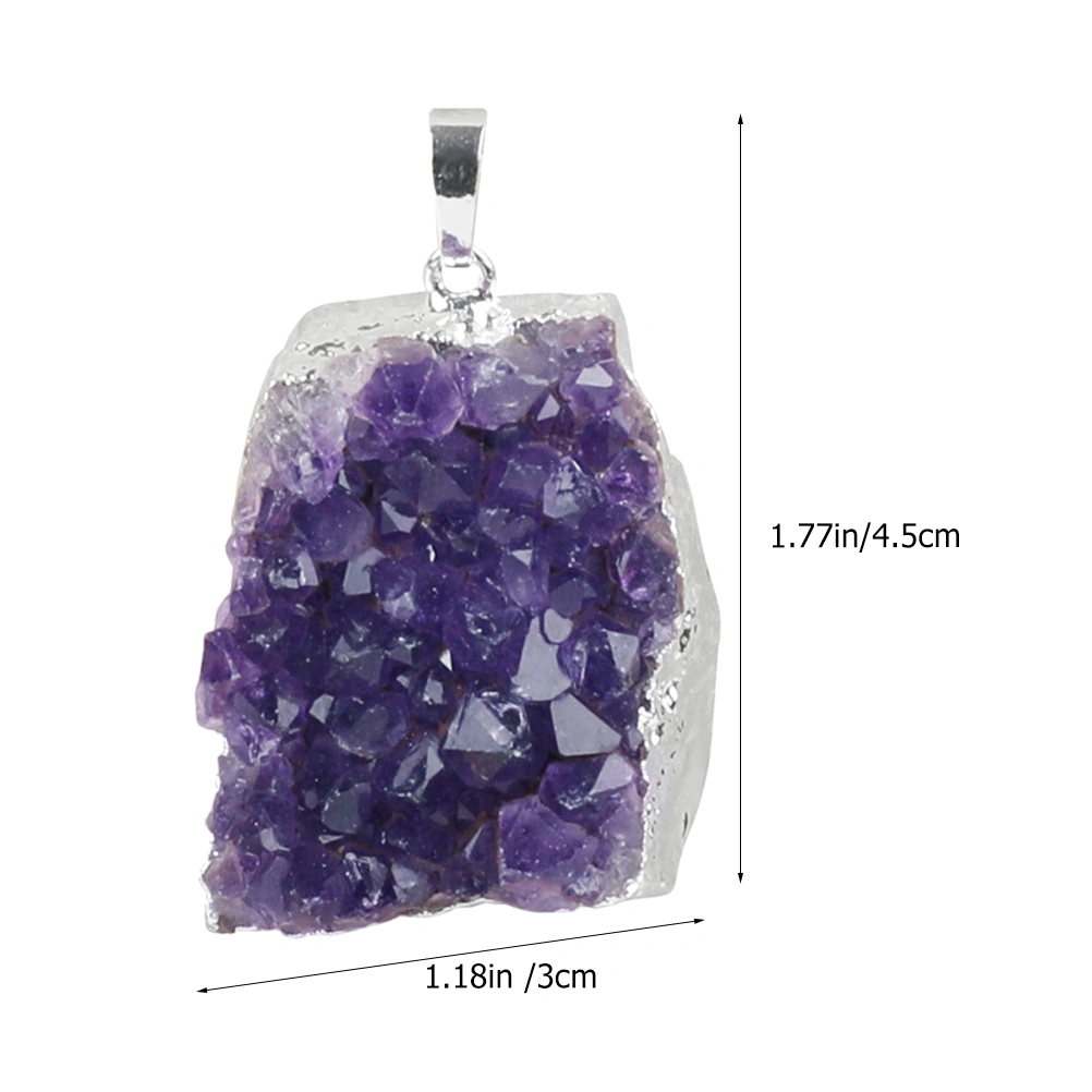 DIY Crystal Cluster Pendant Mineral Ore Pendant for Necklace Jewelry Making