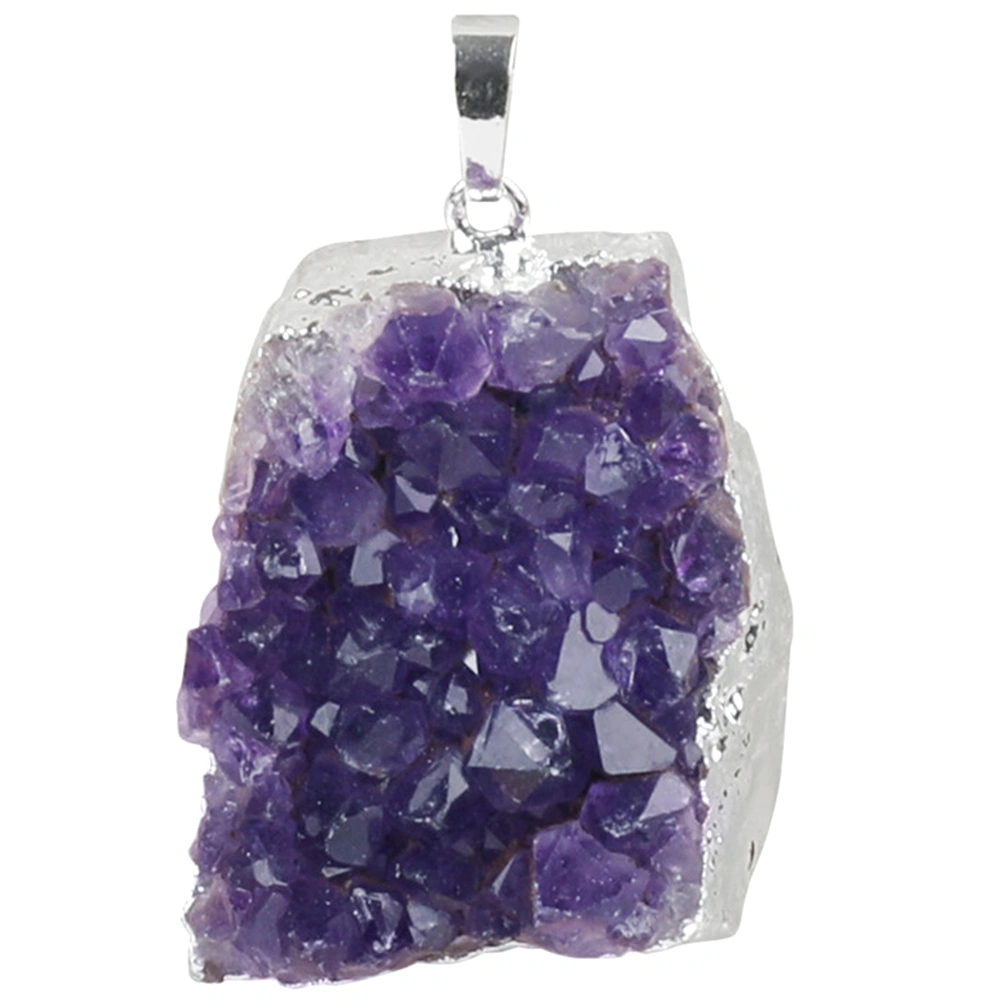 DIY Crystal Cluster Pendant Mineral Ore Pendant for Necklace Jewelry Making