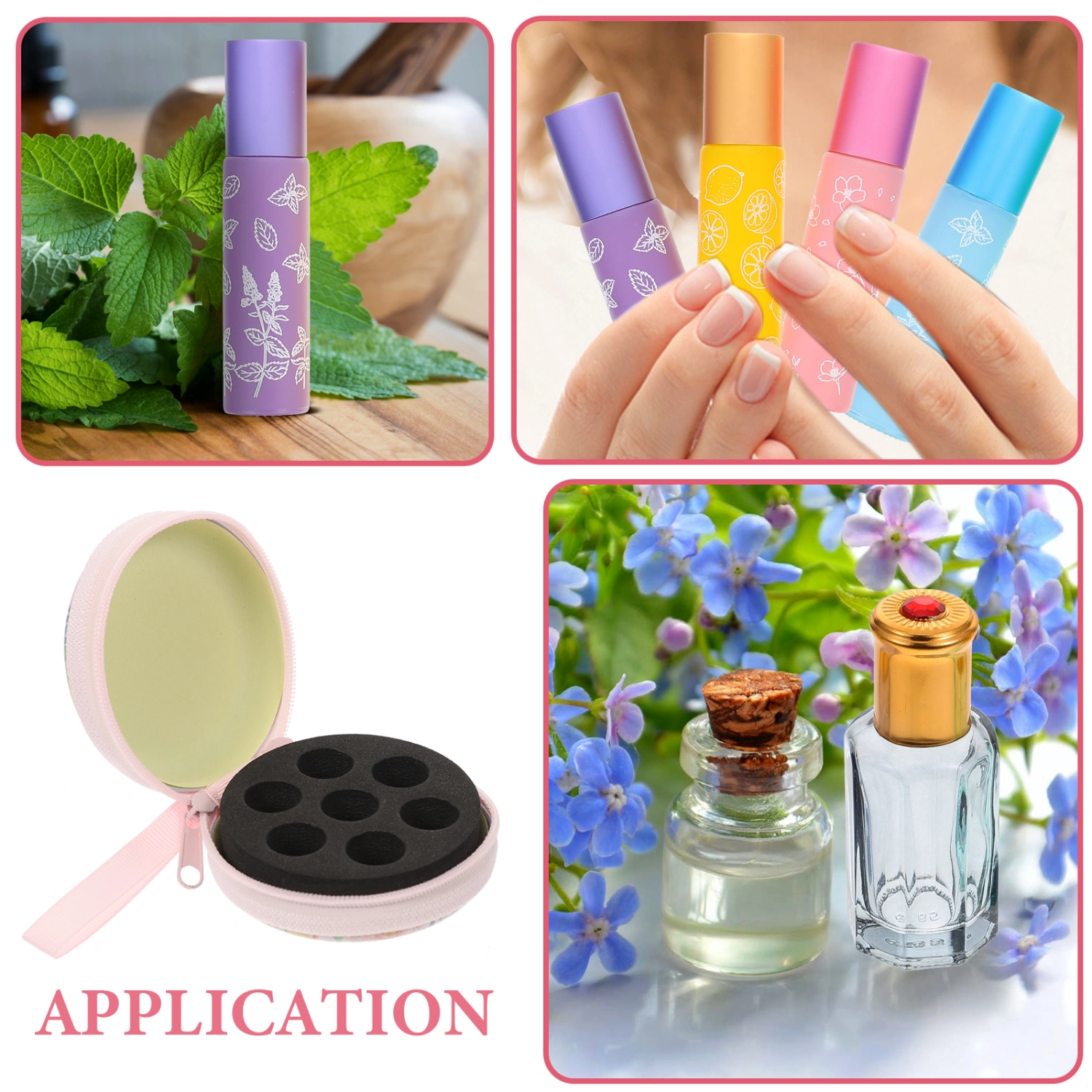 Essential Oil Bottle Pouch Roller Ball Bottles Pouch Roll-on Bottles Storage Bag