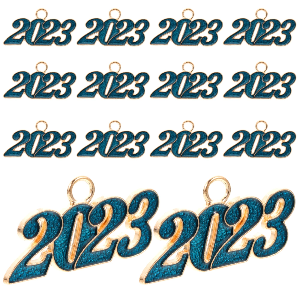 20pcs 2023 Year Jewelry Charm 2023 Pendants for DIY Bracelet Necklace Earrings Keychain