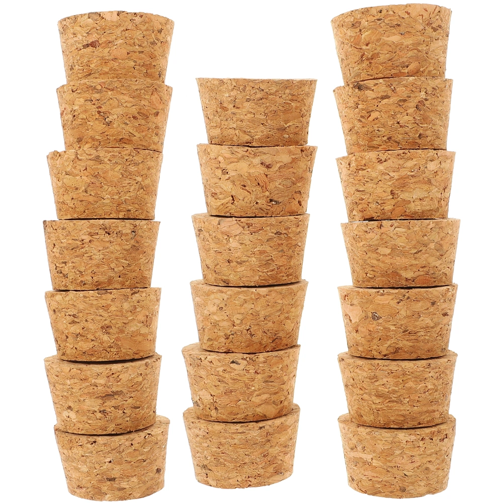 20Pcs Wood Corks Plugs Natural Wooden Corks Replacement Reusable Cork Bottle Plug