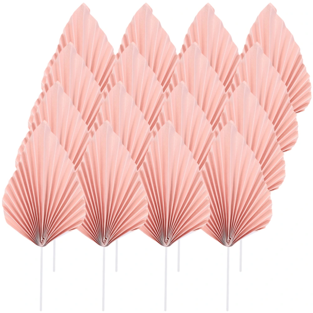 16pcs Palm Leaves Cupcake Toppers Party Dessert Topper Birthday Cake Decoration