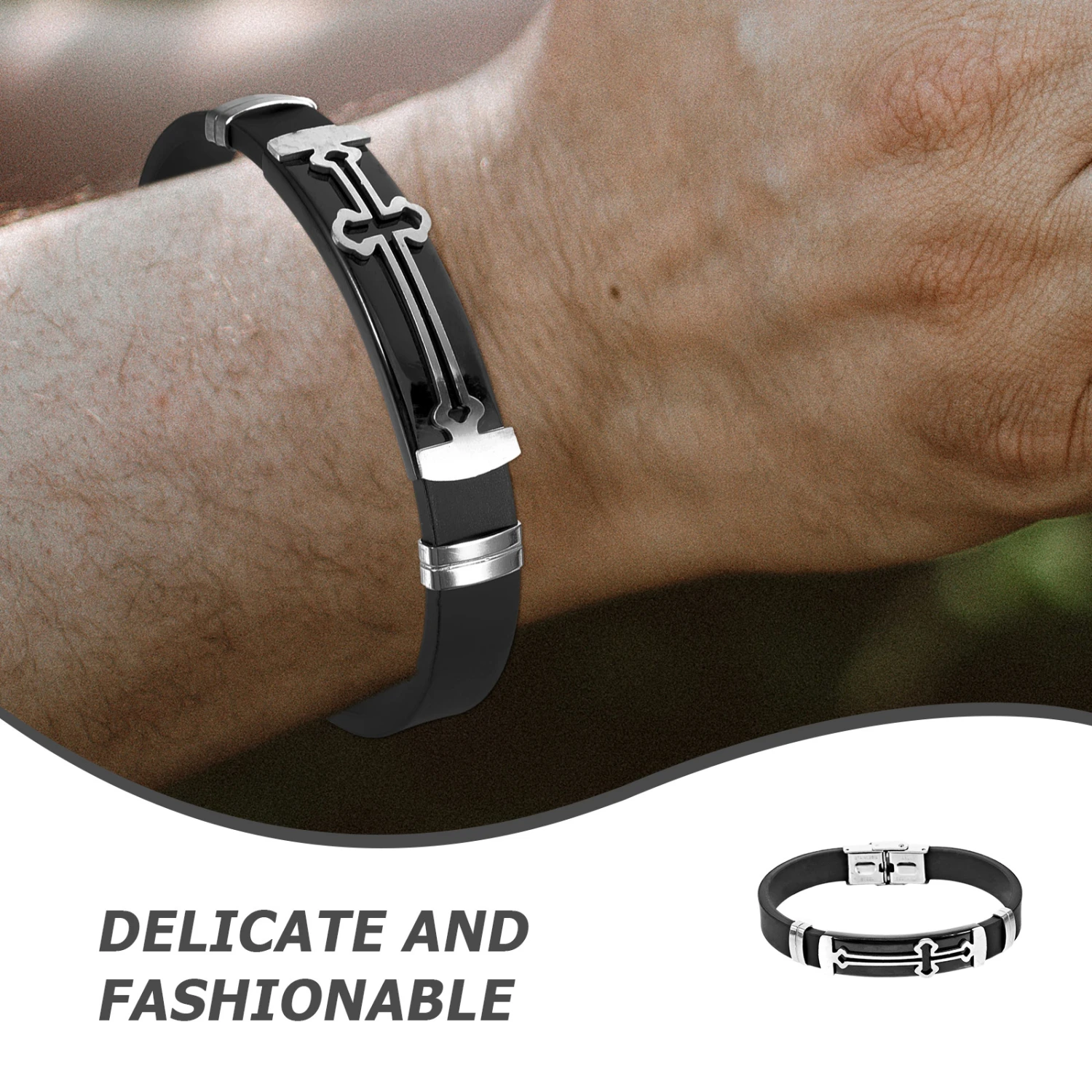 Cross Bracelet Vintage Wrist Chain Cross Charm Bracelet Chain For Men Women