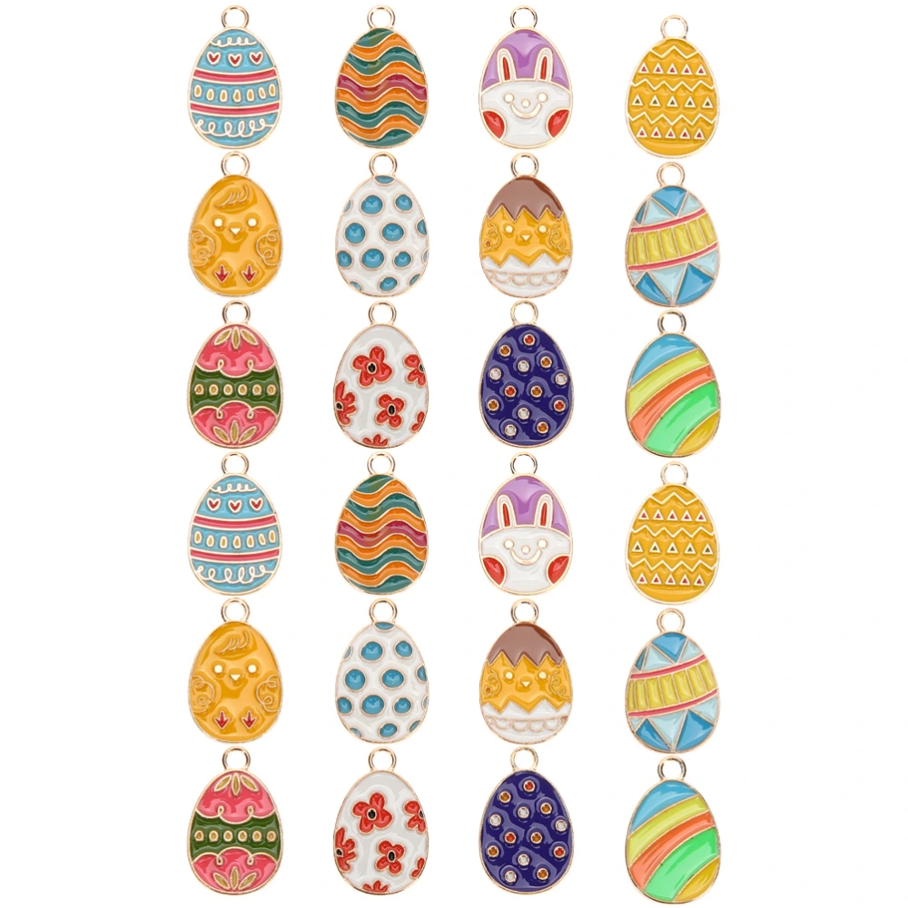 48Pcs Easter Egg Charm Easter Egg Jewelry Pendant for Making Necklace Bracelet Earrings