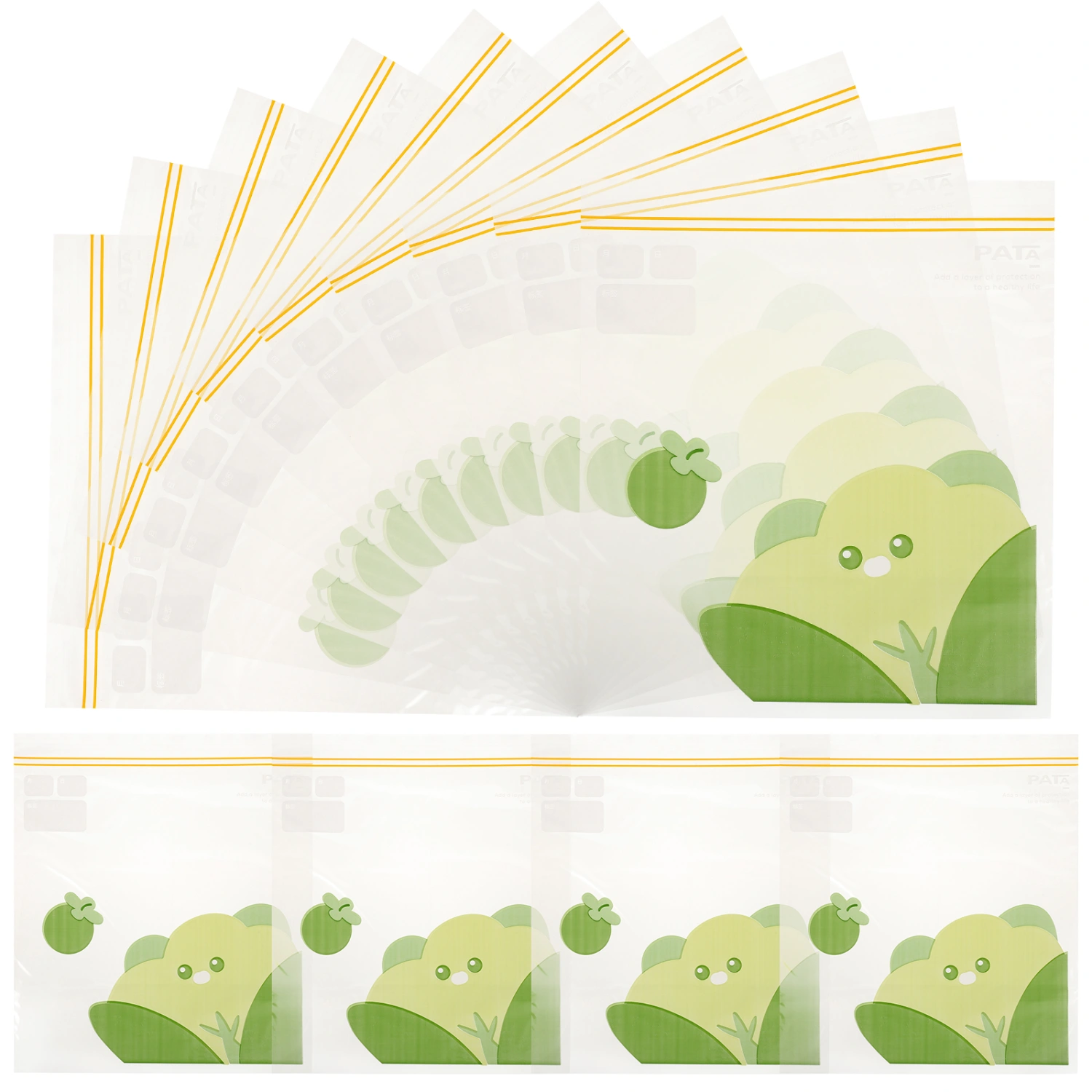 15Pcs Refrigerator Food Bags Reusable Freezer Bags Food Storage Bags Fresh Keeping Vegetable Bags