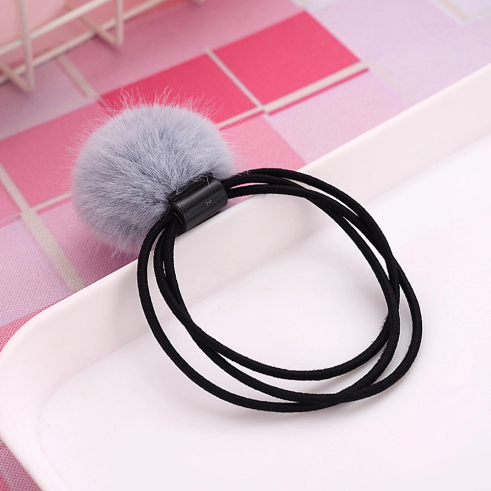 12pcs Pom Pom Hair Tie Elastic Hair Band Ponytail Holders Hair Rope for Women Girls