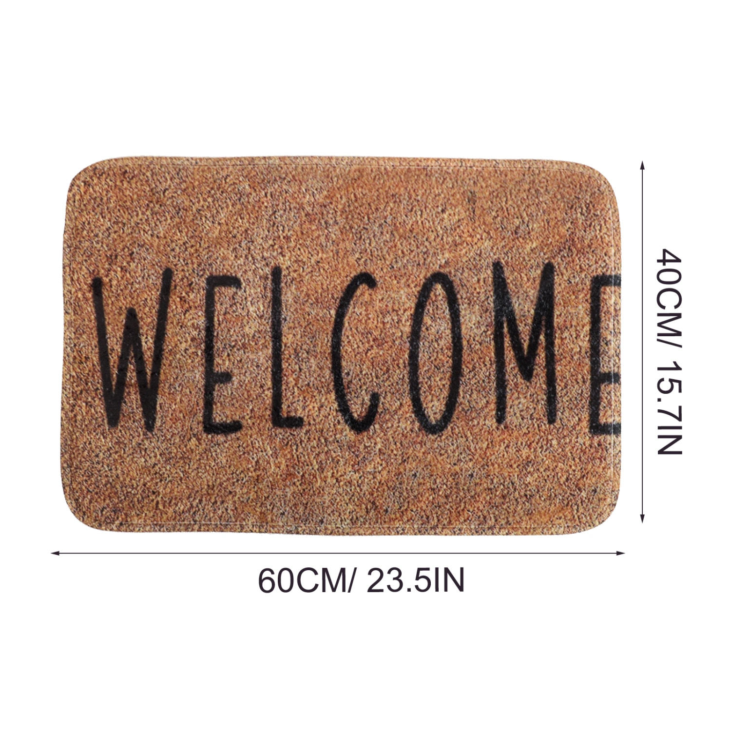 Non-Slip Backing Door Mat Polyester Front Door Rug Decor Entryway Welcome Mat