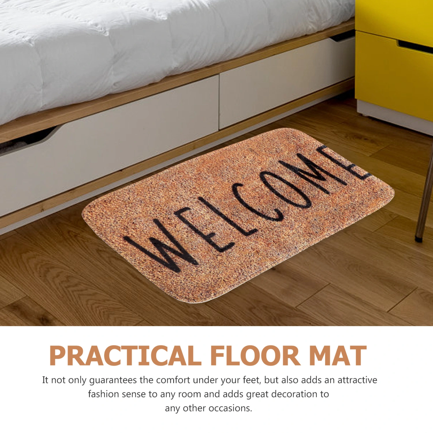 Non-Slip Backing Door Mat Polyester Front Door Rug Decor Entryway Welcome Mat