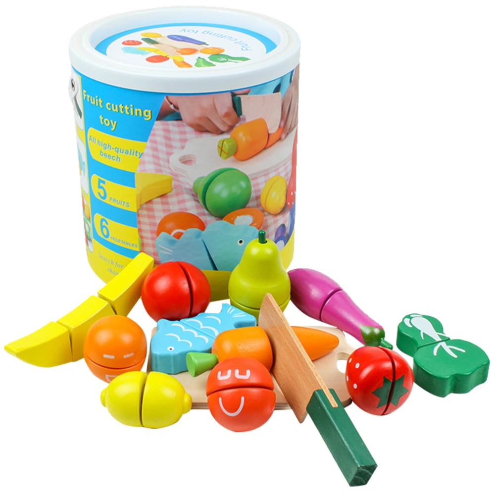 1 Set Fruits Cutting Toys Magnetic Fruits Cutting Toys Food Play Toys Wooden Fruit Cutting Toys