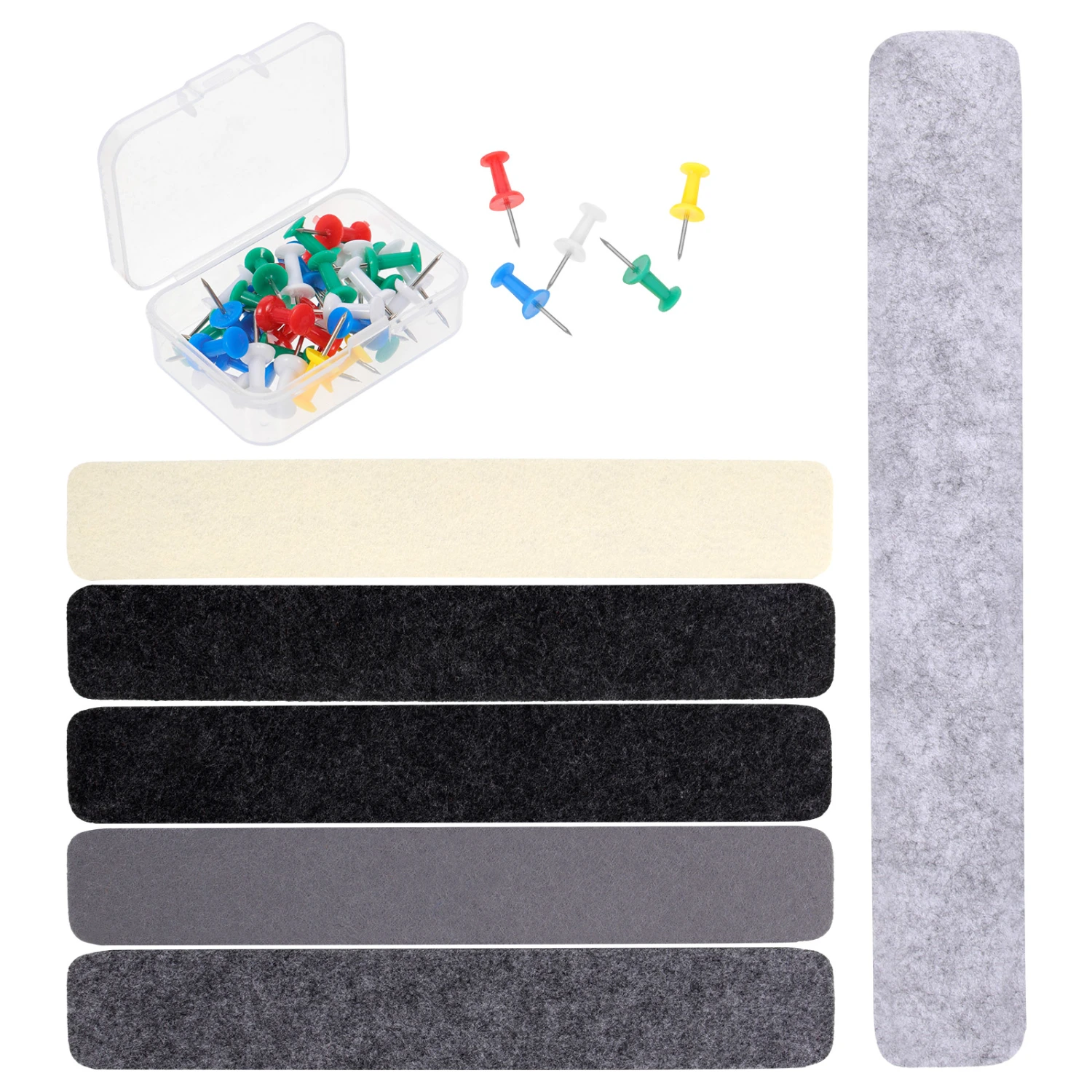 1 Set Bulletin Board Strips Felt Pin Board Bar Strips Bulletin Board for Offices Home Wall