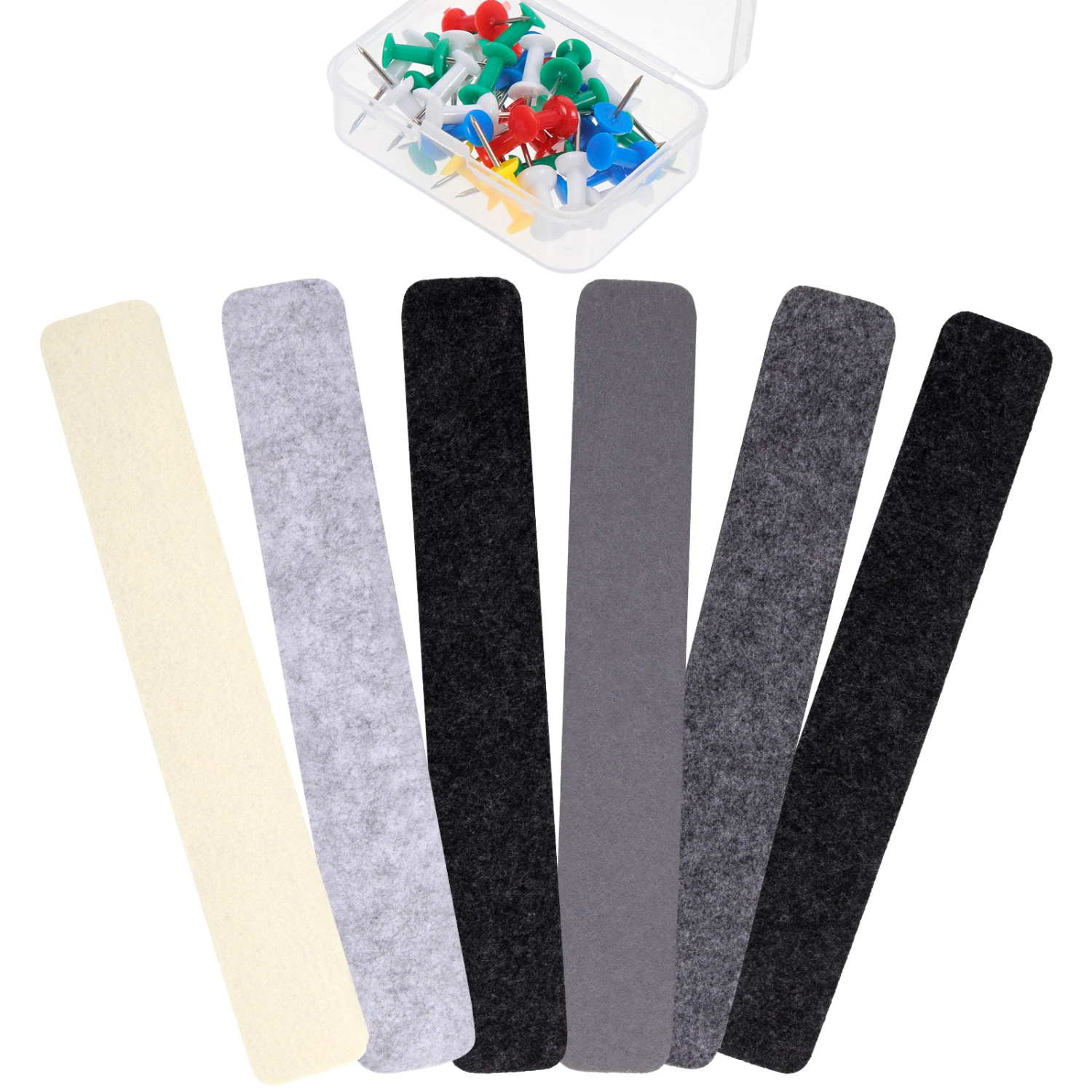 1 Set Bulletin Board Strips Felt Pin Board Bar Strips Bulletin Board for Offices Home Wall