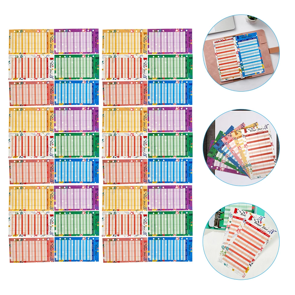36 Sheets of Convenient Budget Sheets Portable Budget Planners Daily Budget Papers Plan Supply