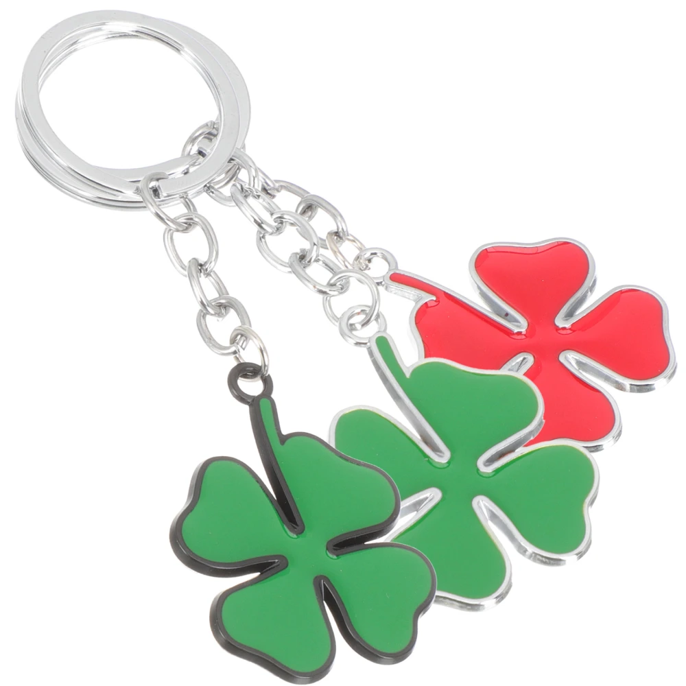 3Pcs Four Leaf Clover Keychain St.Patrick's Day Keychain Gift Key Hanging Pendant