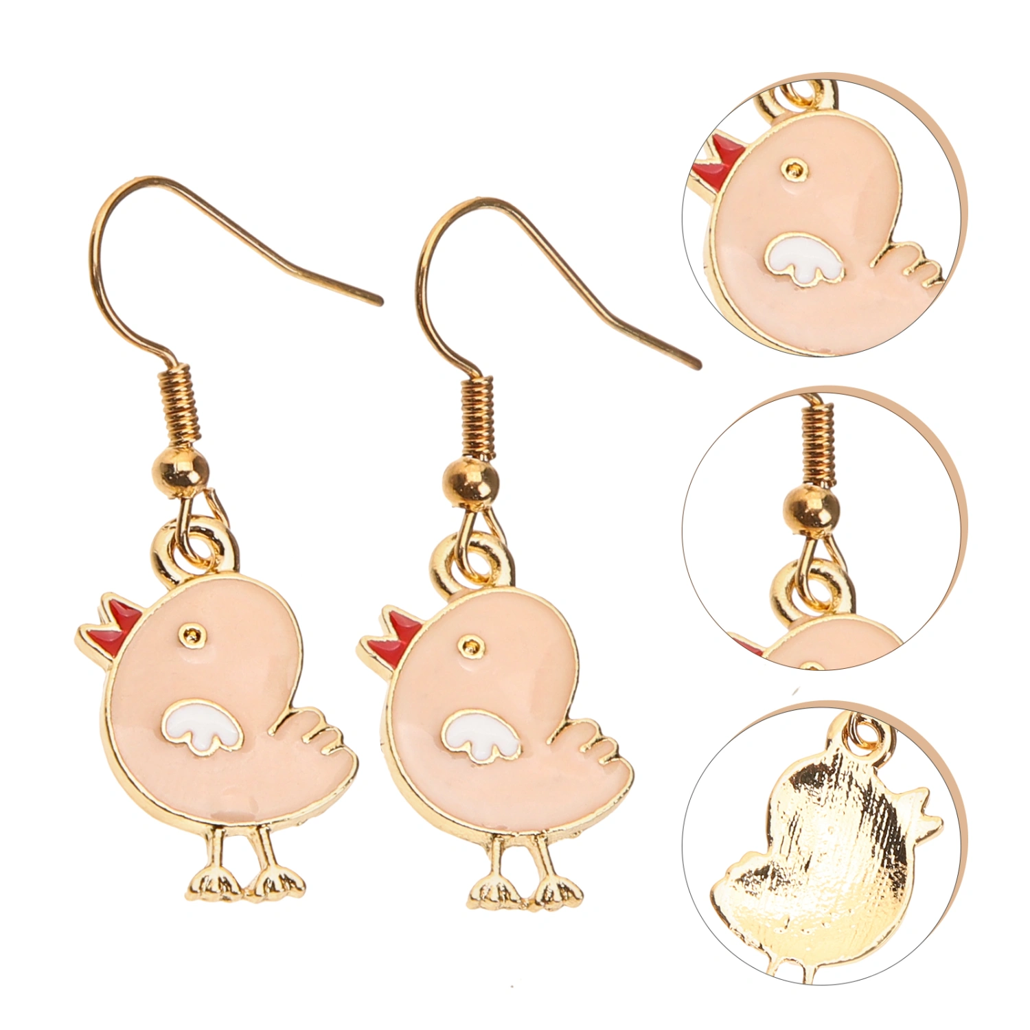 4 Pairs Chick Pendant Earrings Easter Earrings Easter Festival Gift for Women Teens Girls