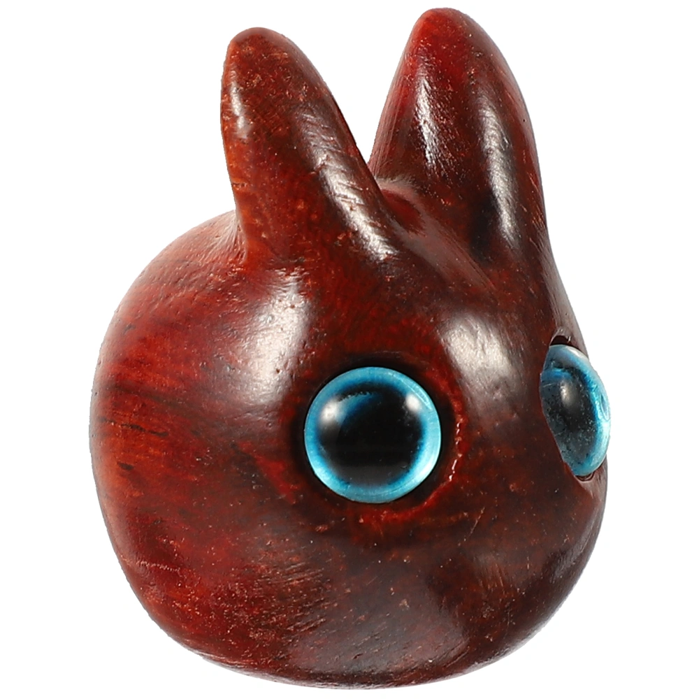 Easter Rabbit Figurine Wood Rabbit Ornament Diy Desktop Bunny Decoration