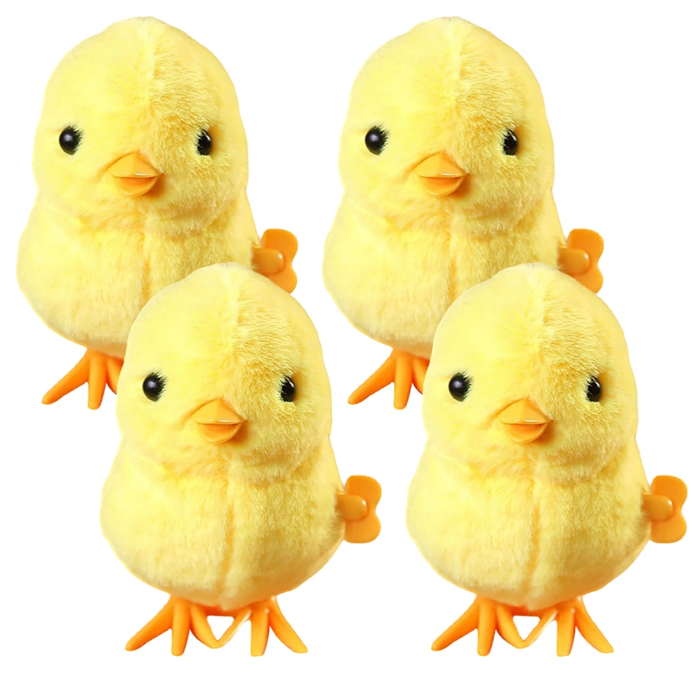 4pcs Wind Up Chickens Party Wind Up Toys Jumping Chickens Plush Wind Up Toys