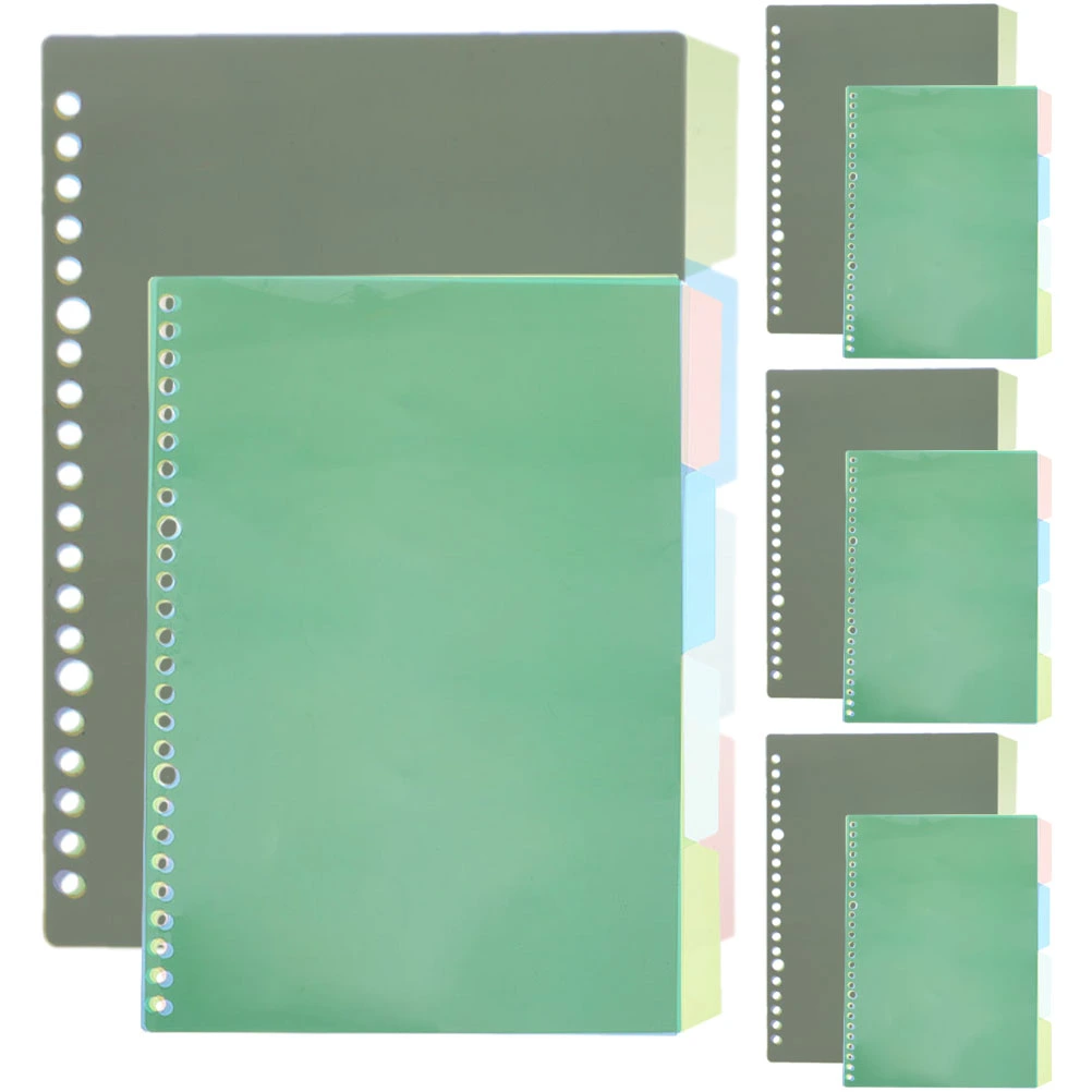 8 Sets Binder Dividers Binder Pages Notebook Binder Dividers Colored Binder Dividers
