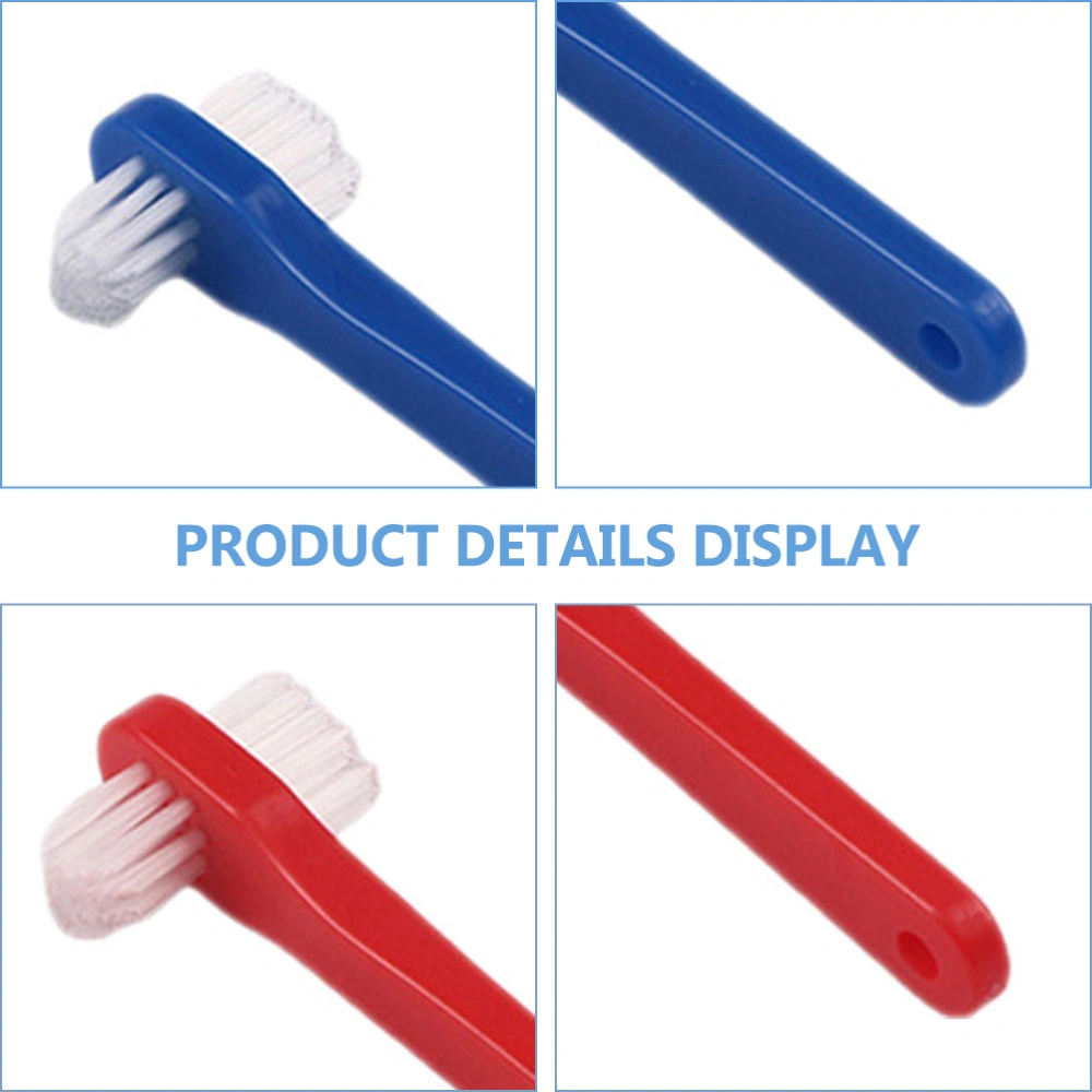 2pcs Universal Double-head Toothbrush Practical False Tooth Brush Oral Blind Area Cleaning Brush