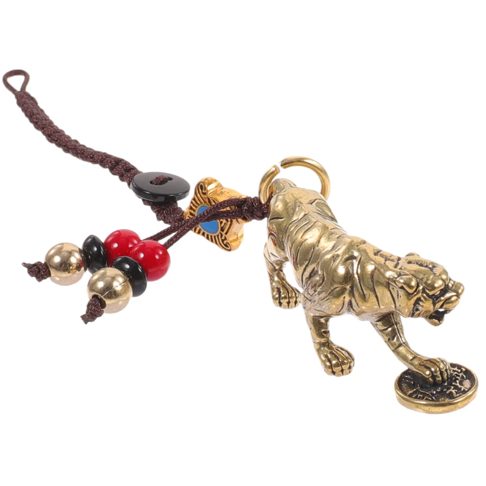 Tiger Keychain Chinese Style Zodiac Tiger Keychain Car Pendant Keychain