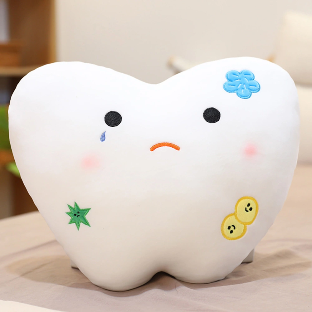 Tooth Shape Plush Toy Throw Pillow Decorative Pillow for Sofa Bed and Couch