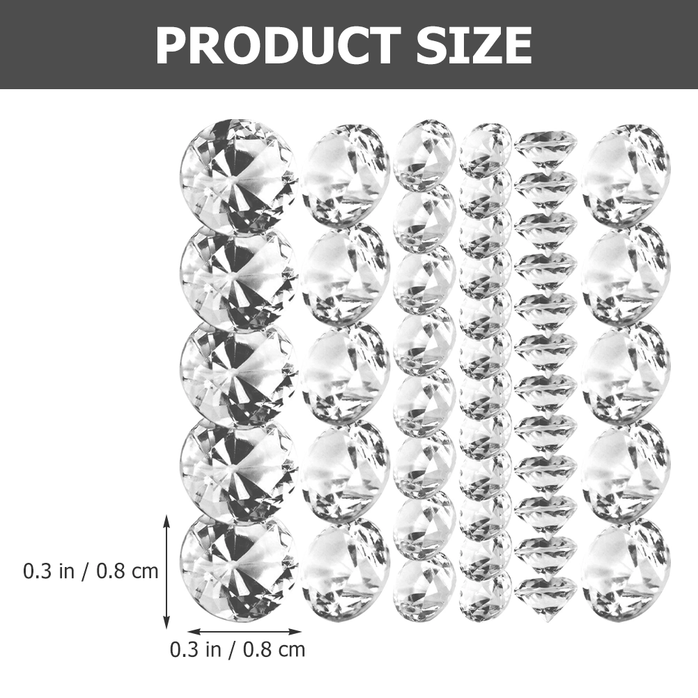 500pcs Clear Acrylic Diamonds Rhinestones Crystals Gems for Vase Filling Table Decor