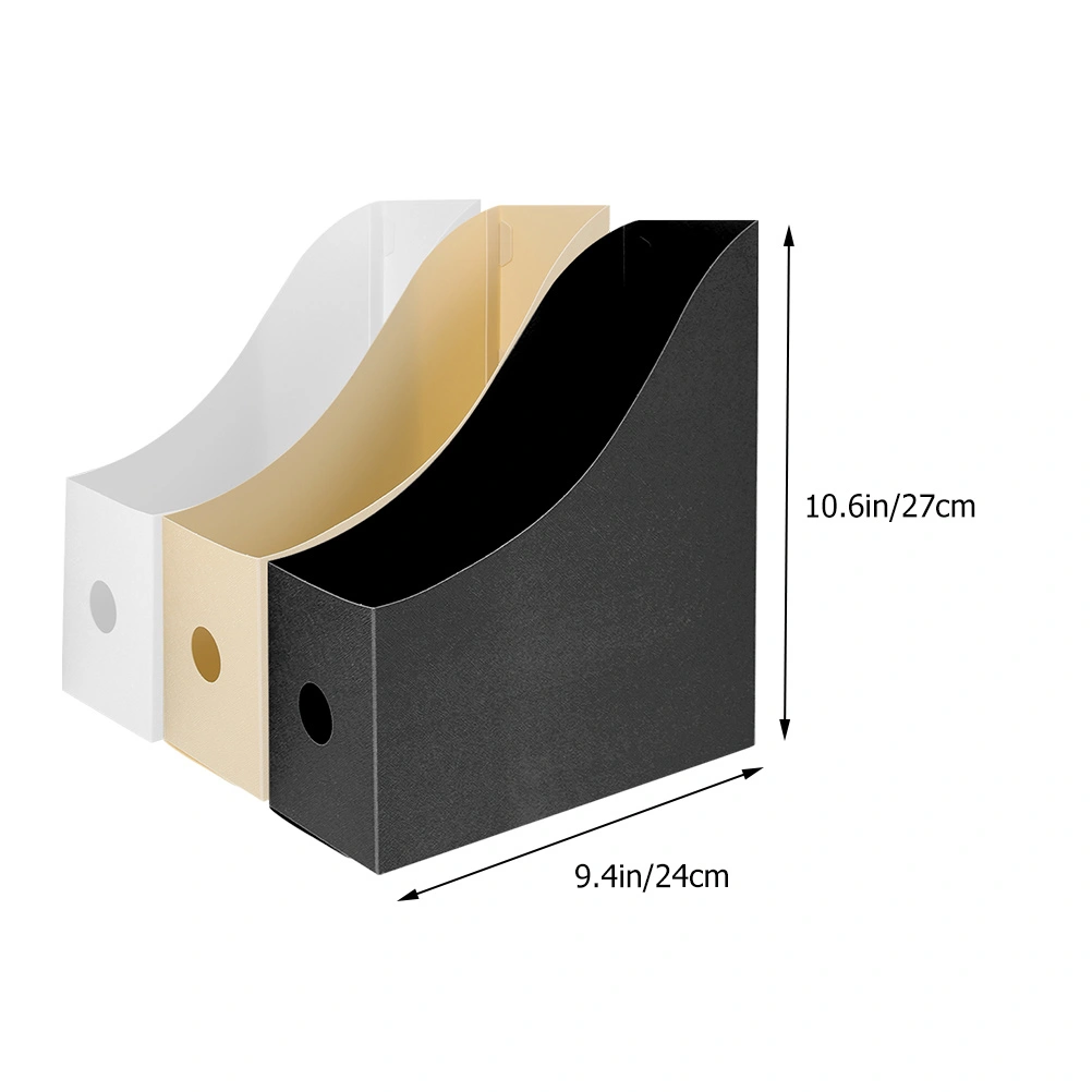 3Pcs Plastic Document Box Plastic File Organizer Magazine Desk Box Desktop Box Storage Box