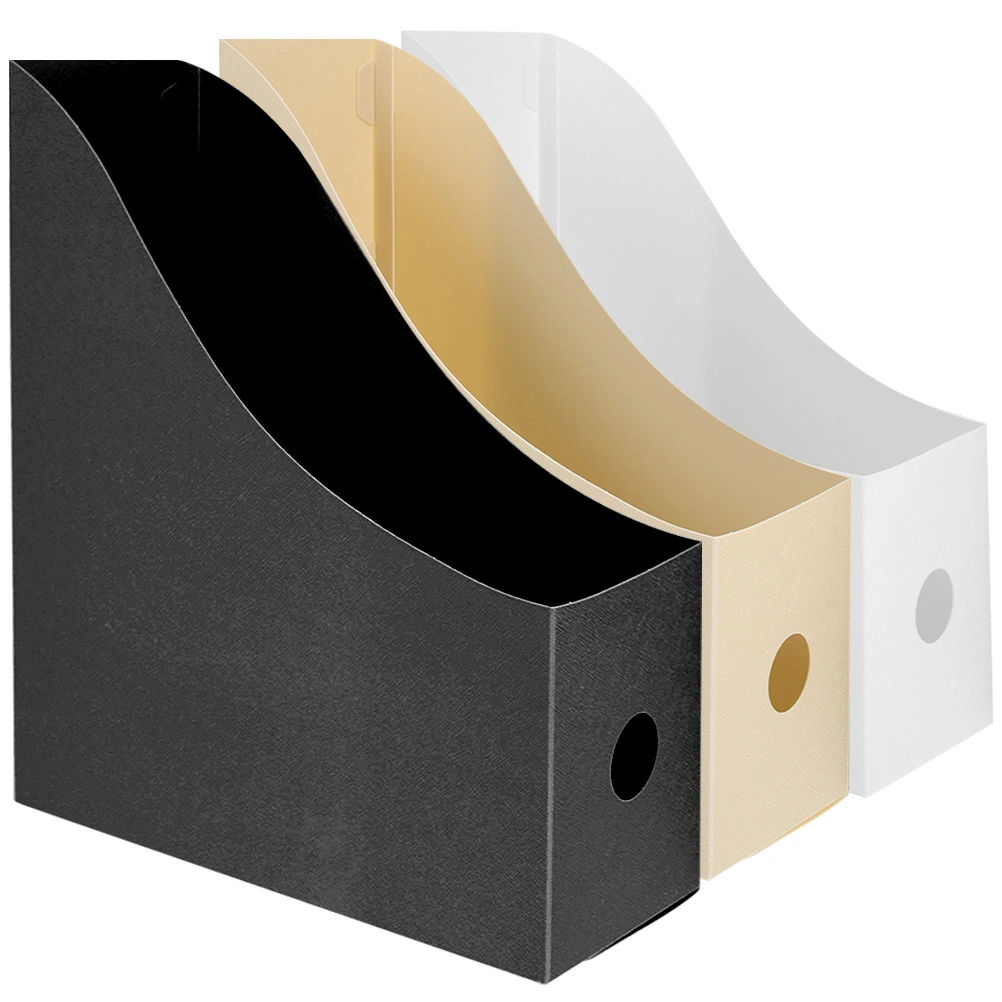 3Pcs Plastic Document Box Plastic File Organizer Magazine Desk Box Desktop Box Storage Box