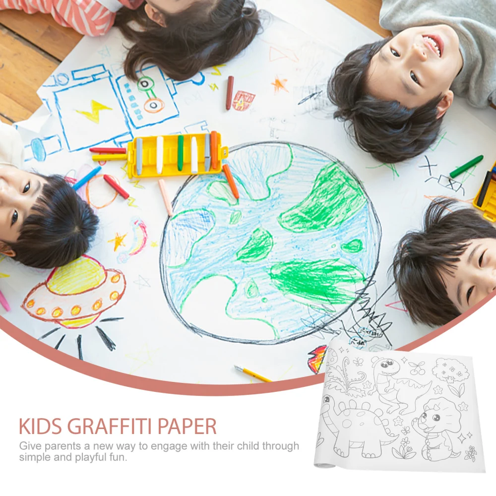 2 Rolls Children's Drawing Roll Tracing Paper Roll Kids Painting Paper Roll Kids Painting Paper