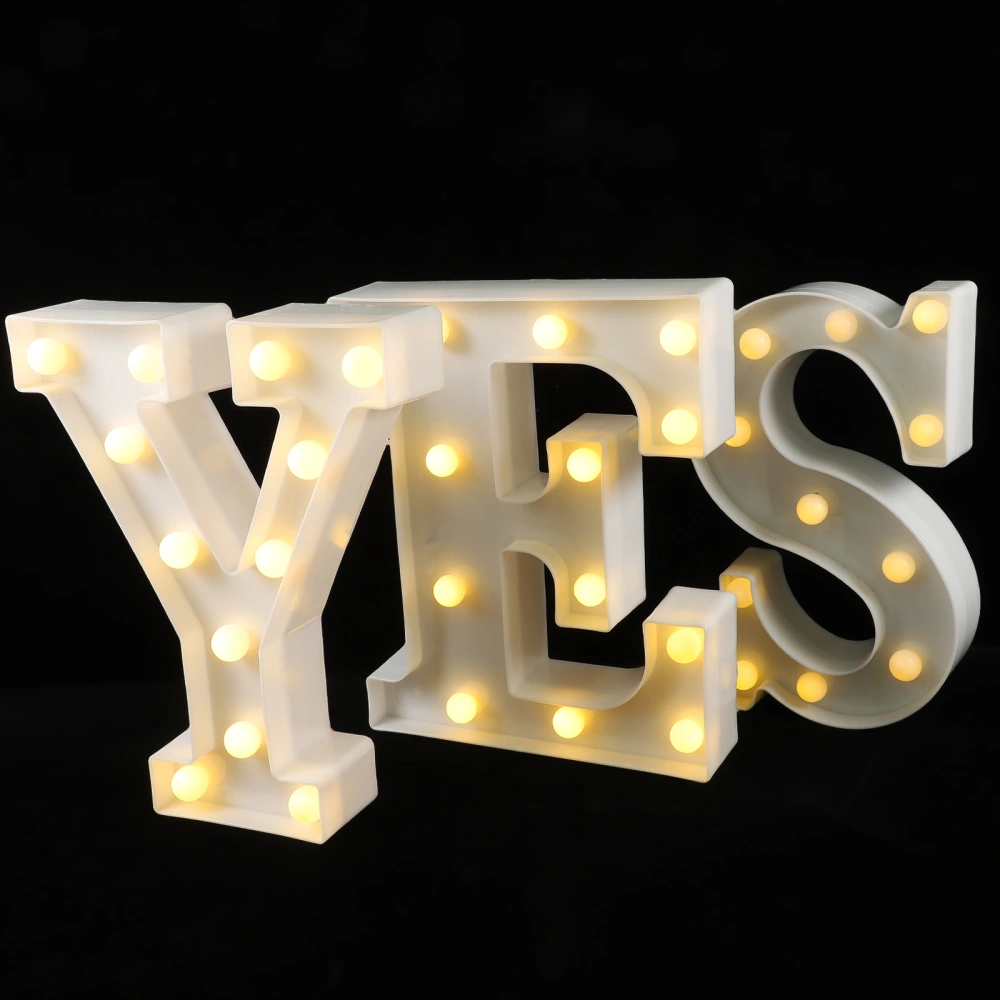 3Pcs LED Alphabet Neon Sign Party Neon Light Neon Wall Light for Bedroom Birthday