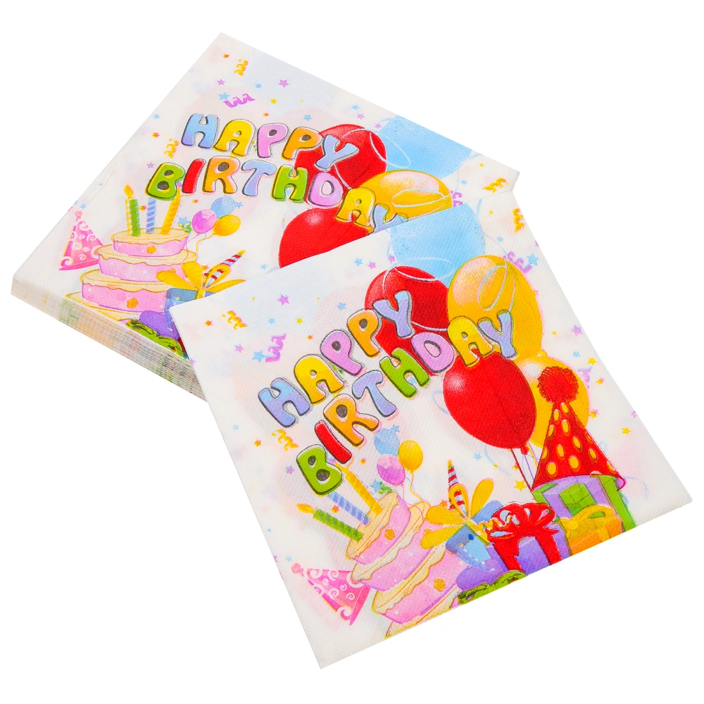 20 Sheets of Decorative Tissue Paper Disposable Cartoon Napkins Lovely Printing Napkins Party Accessories