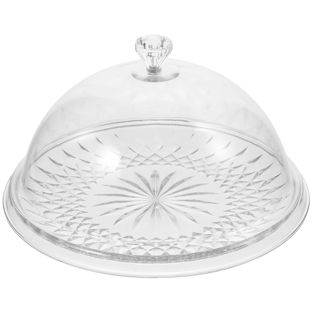 Cake Tray with Lid Clear Cake Stand with Dome Snack Serving Tray for Wedding Party