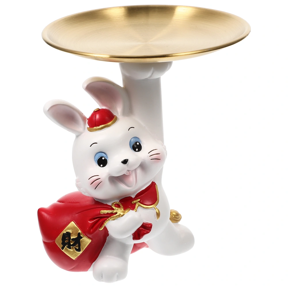 Hallway Jewelry Display Rabbit Shape Plate Sundries Jewelry Holder Snacks Display Stand