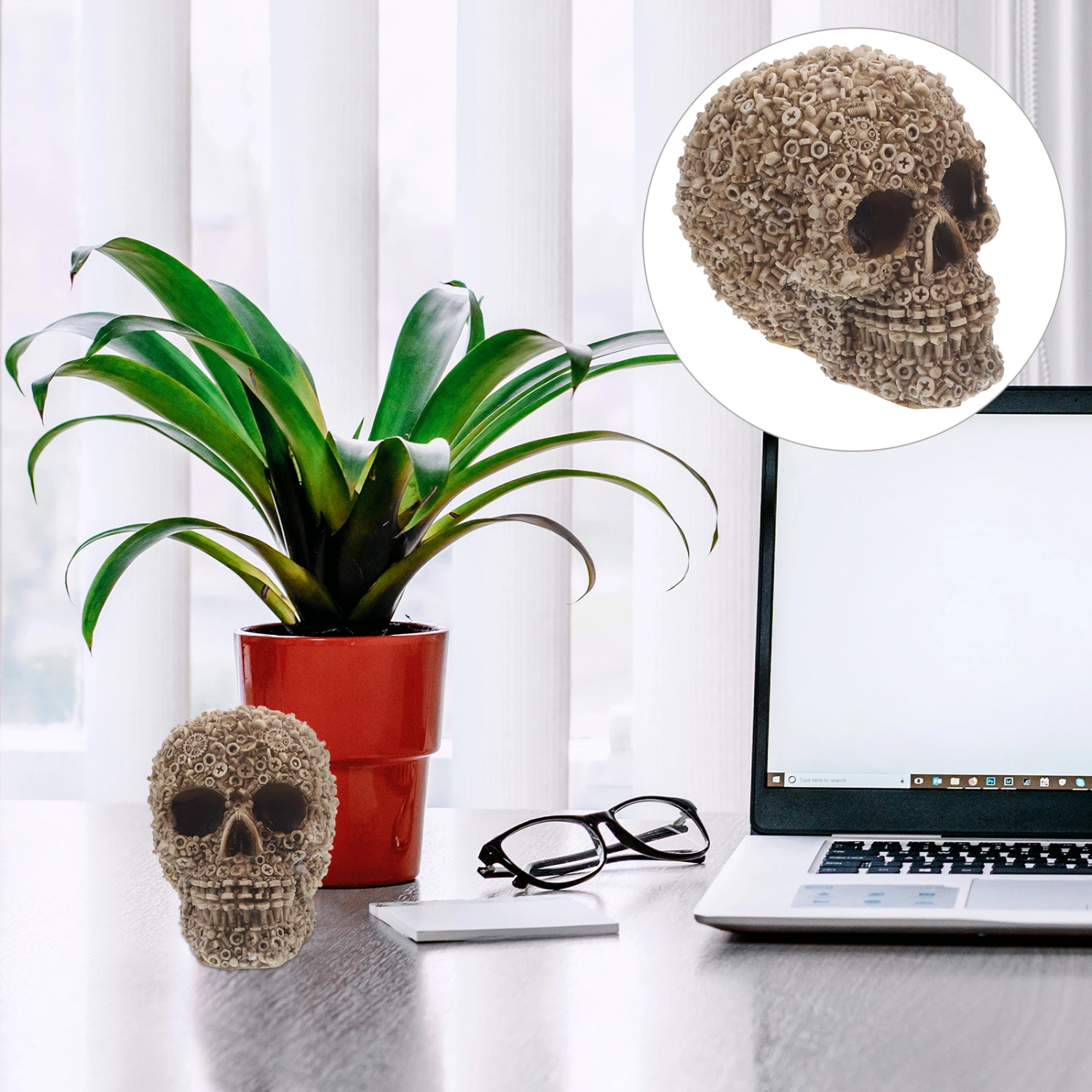Resin Skull Adornment Haunted House Skull Ornament Simulation Skull Model