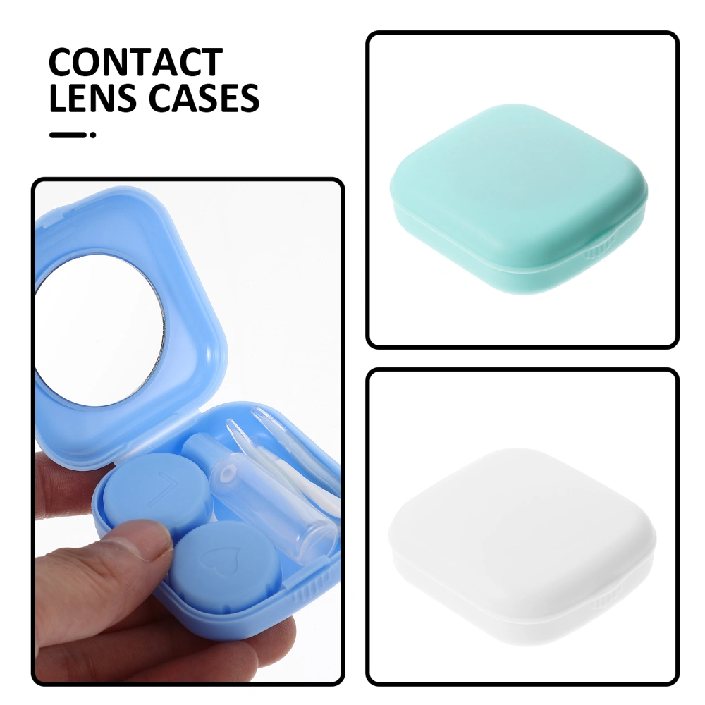 3 Sets of Contact Lens Cases Small Contact-lens Storage Boxes Travel Lens Cases Contact-lens Organizers