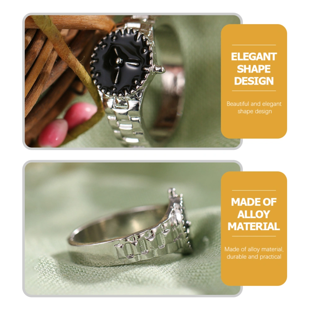 Watch Ring Creative Finger Ring Funny Ring Finger Accessory for Women Girls