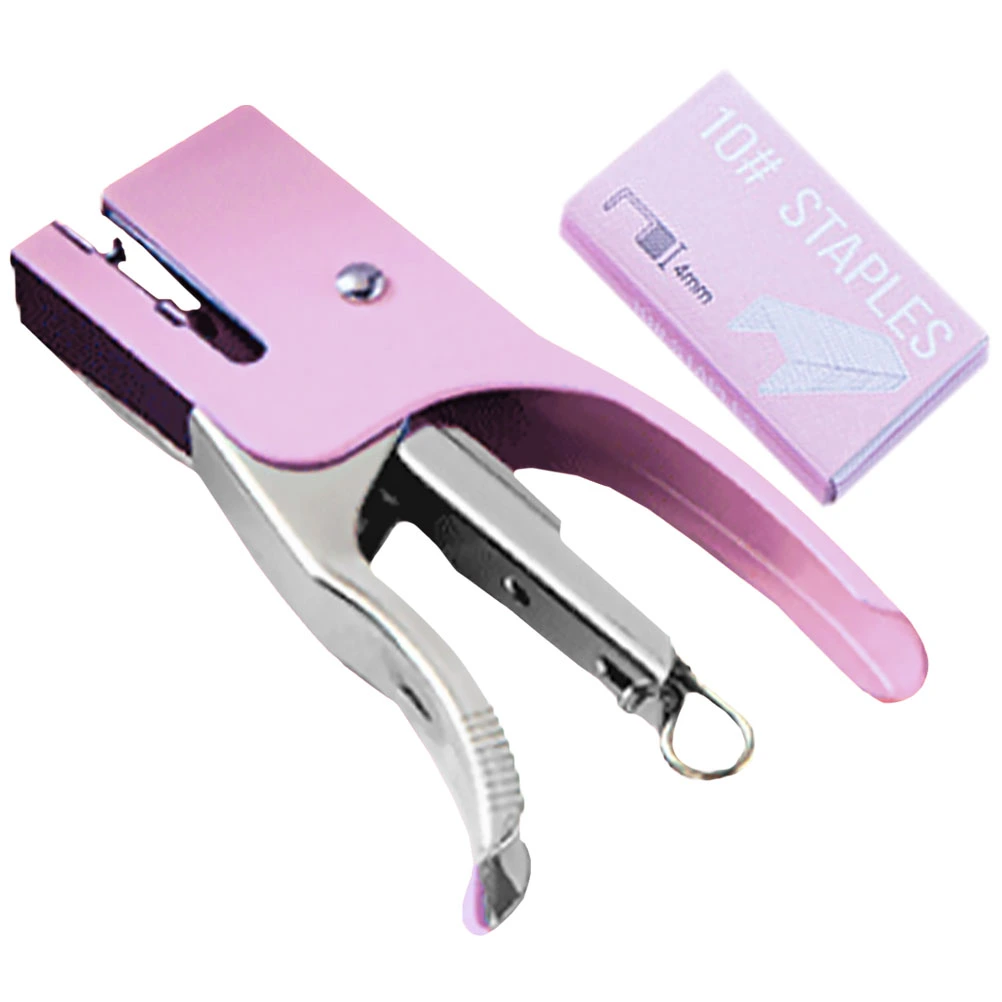 1 Set of Stapler for Students Colored Stapler Hand Stapler with Staples Portable Stapler