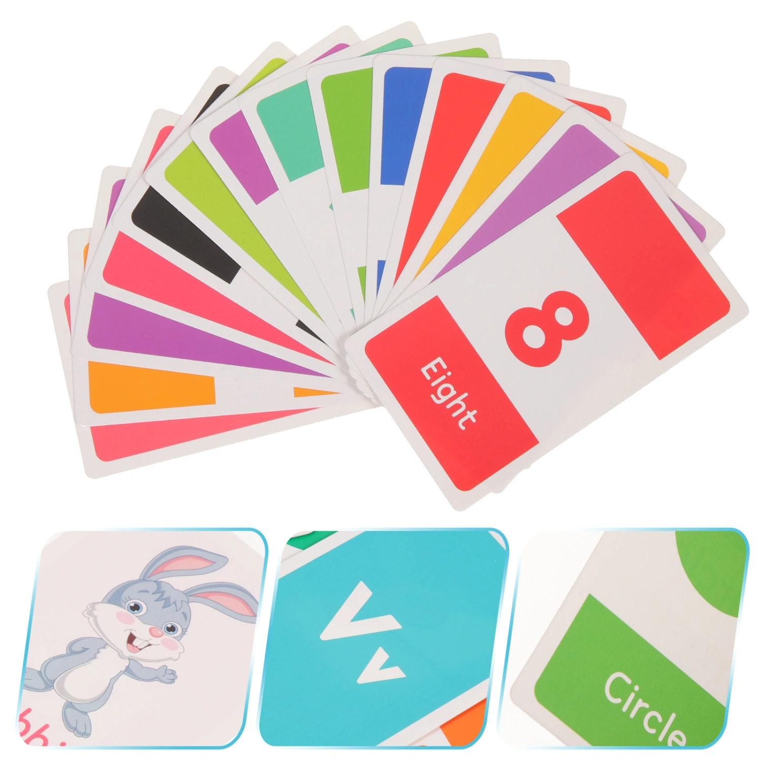 58Pcs Learning Flash Cards Animal Cognition Flash Cards Kids Early Educational Cards