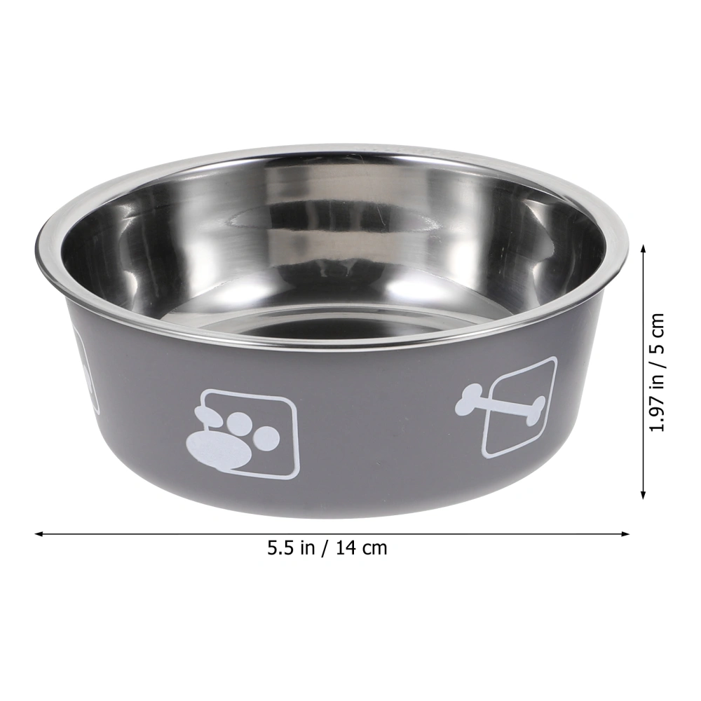 2Pcs Pet Feeding Food Bowl Stainless Steel Pet Bowl Dog Food Container Dog Food Dispenser