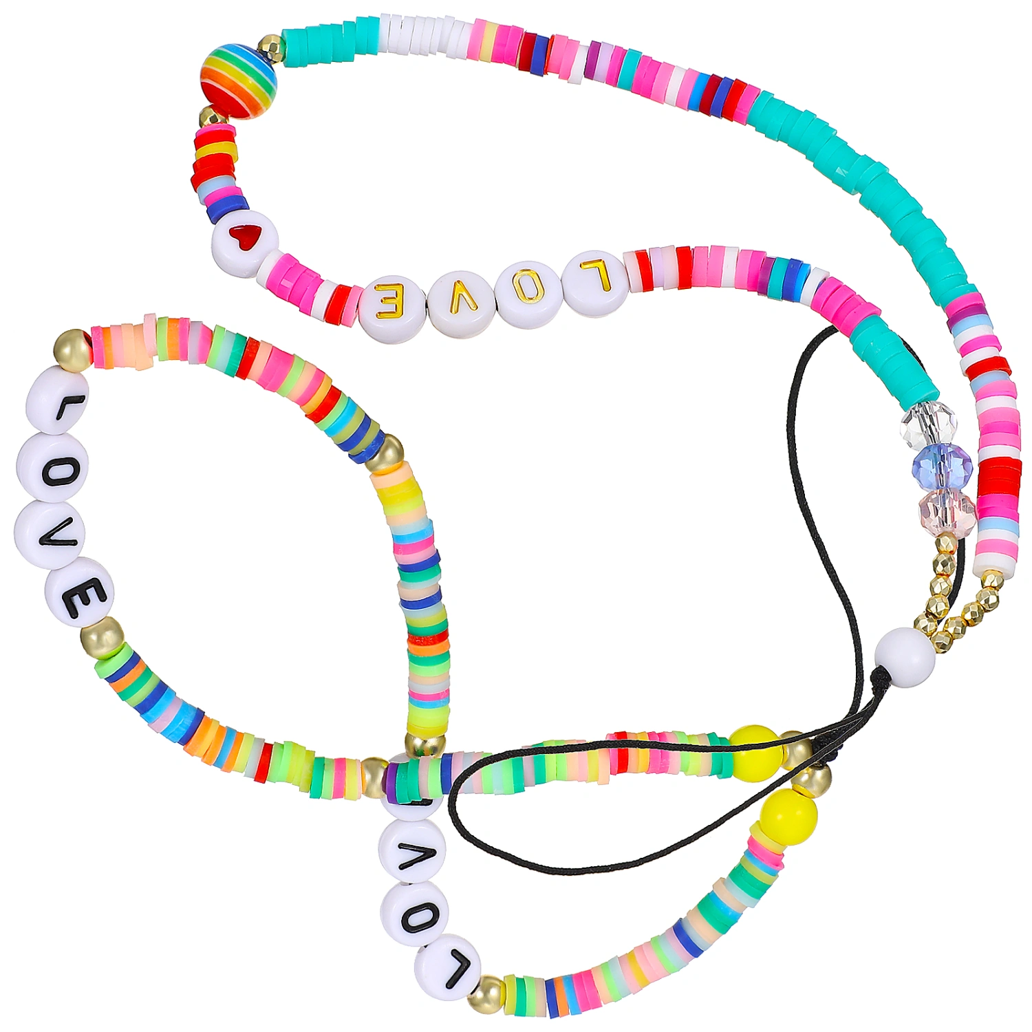 2 Pcs Phone Lanyards Beads Phone Charm Lanyard Straps Wrist Straps Fashion Phone Bracelets Hanging Chains Decoration Accessories