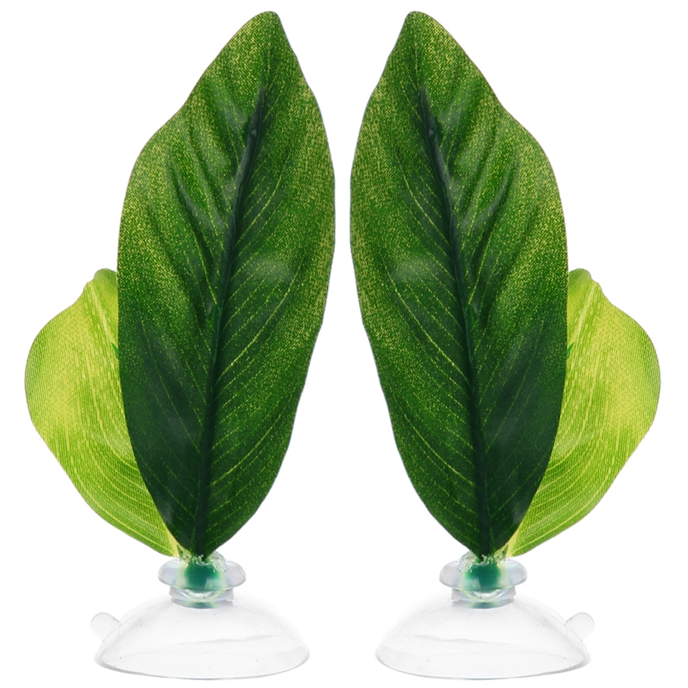 2Pcs Plastic Fish Hideout Betta Fish Leaf Betta Fish Bed Betta Leaf  Decor Fish Tank Decorations