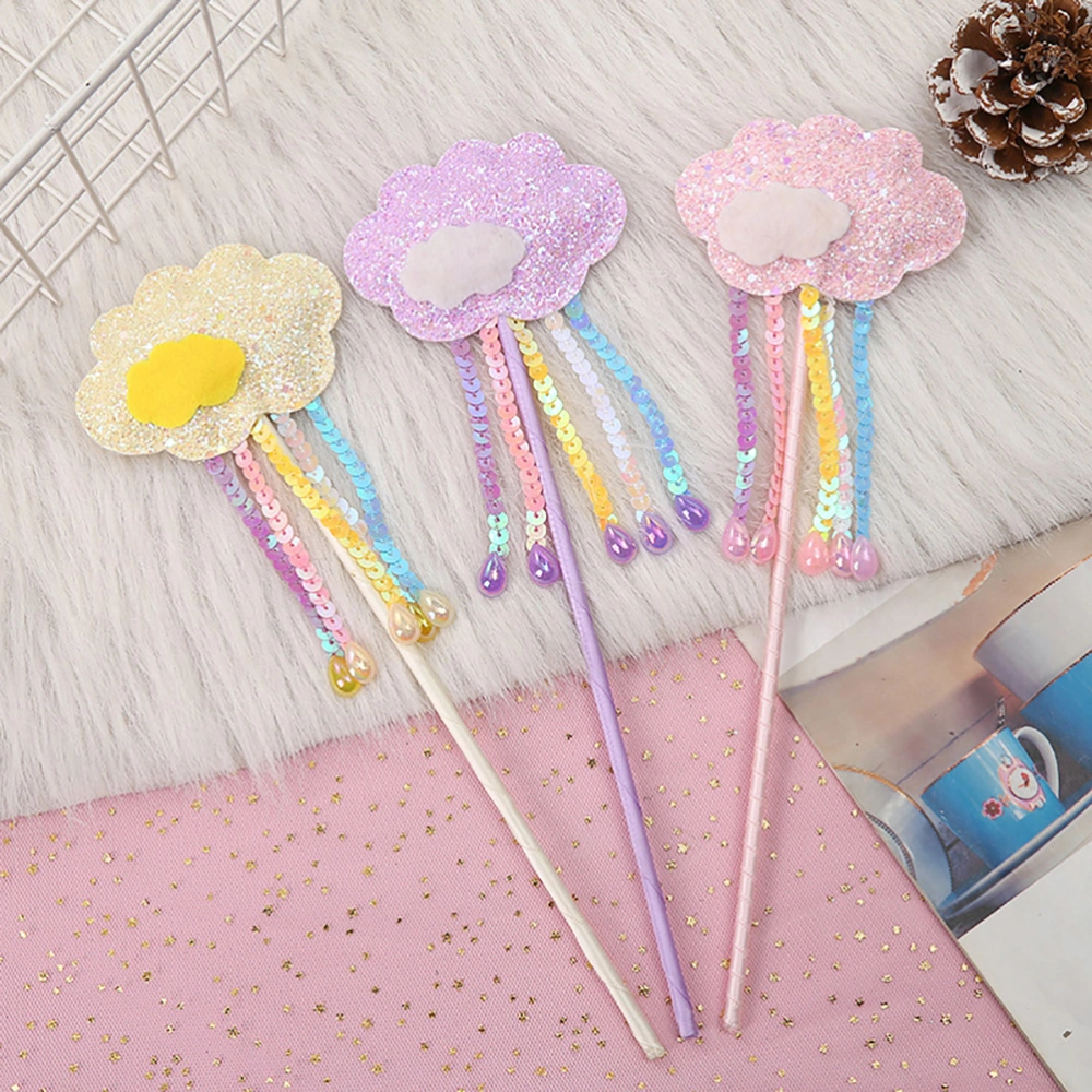 3Pcs Cloud Fairy Wand Girls Fairy Wand Toy with Tassel Decor Birthday Party Costume Props