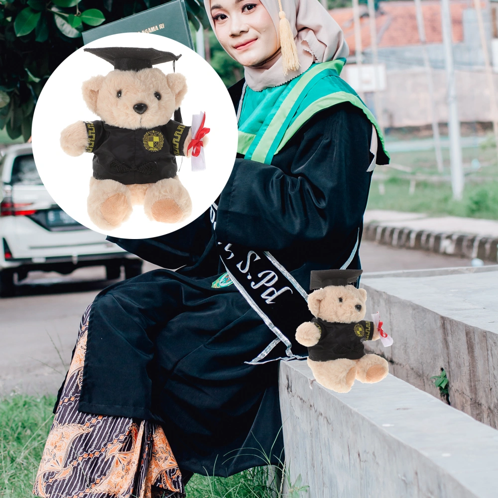 Graduation Plush Bear Doll Stuffed Bear Graduation Gift Cute Stuffed Doctor Bear Doll