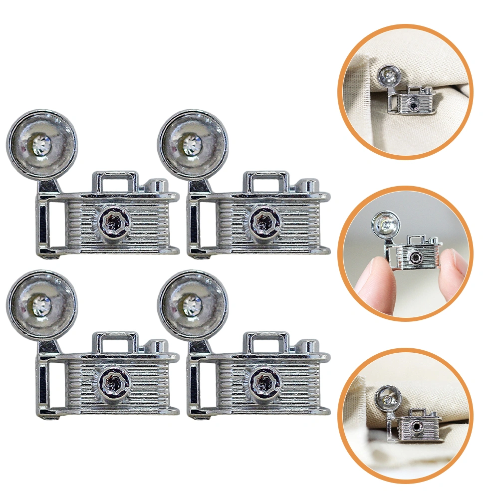 4pcs Miniature Retro Camera Model Mini House Camera Mini House Accessories