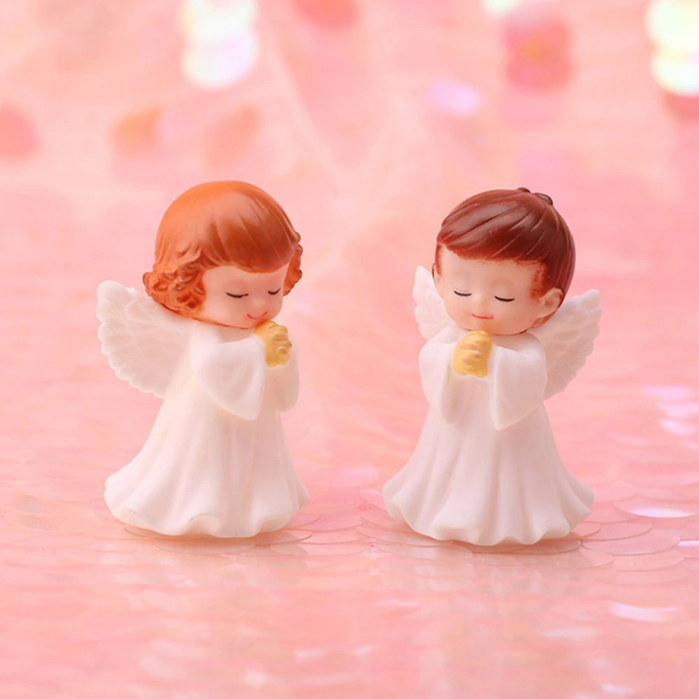 4pcs Praying Angel Statues Small Angel Figurines Home Decor Desktop Ornaments (Angel Boy)