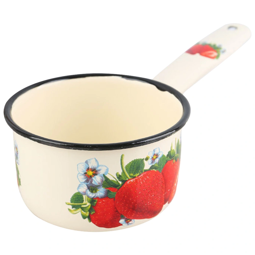 Multifunctional Milk Pot Household Enamel Milk Pan Long Handle Water Ladle