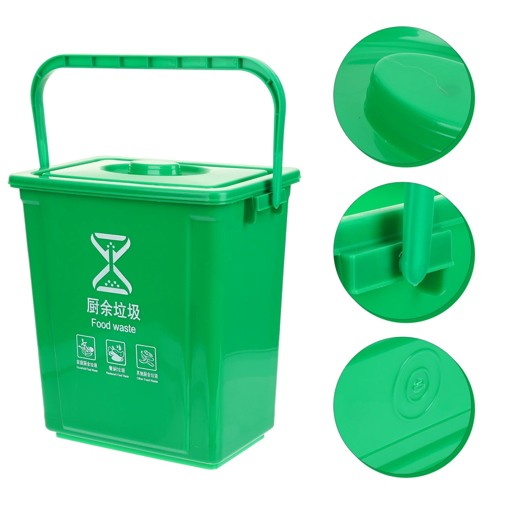 Waste Basket Food Waste Bin Portable Compost Pail Kitchen Compost Bin with Lid 10L