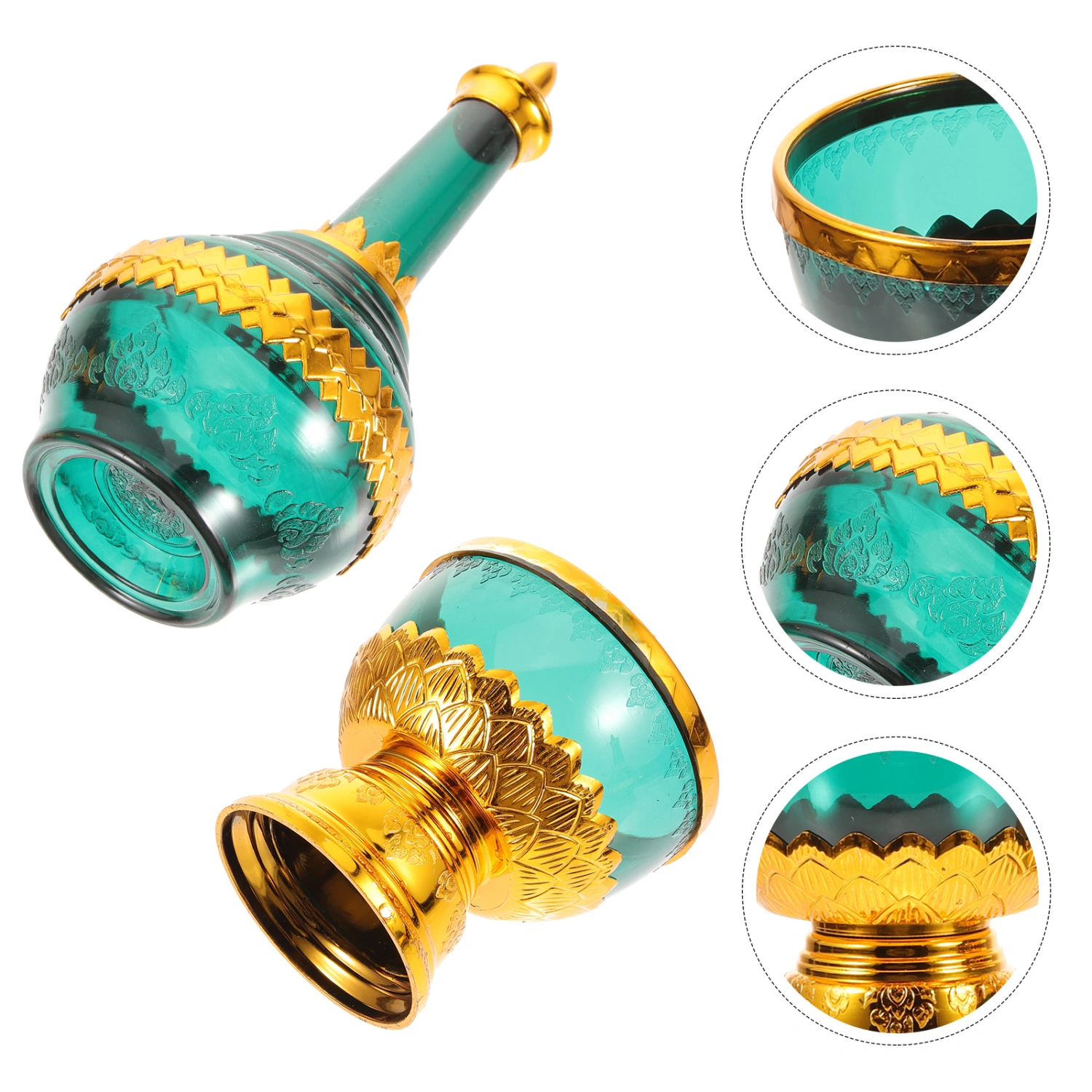 1 Set Holy Water Offering Cup Tibetan Worship Cup and Dipping Bottle Buddhist Worship Cup