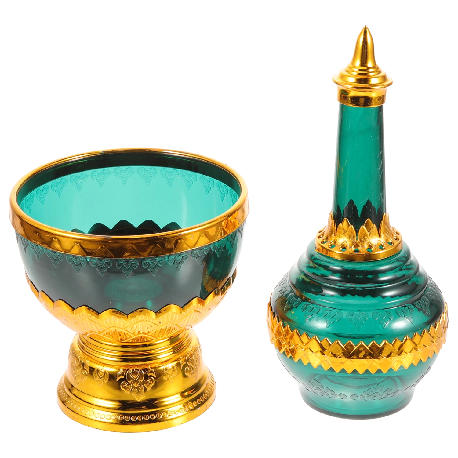 1 Set Holy Water Offering Cup Tibetan Worship Cup and Dipping Bottle Buddhist Worship Cup