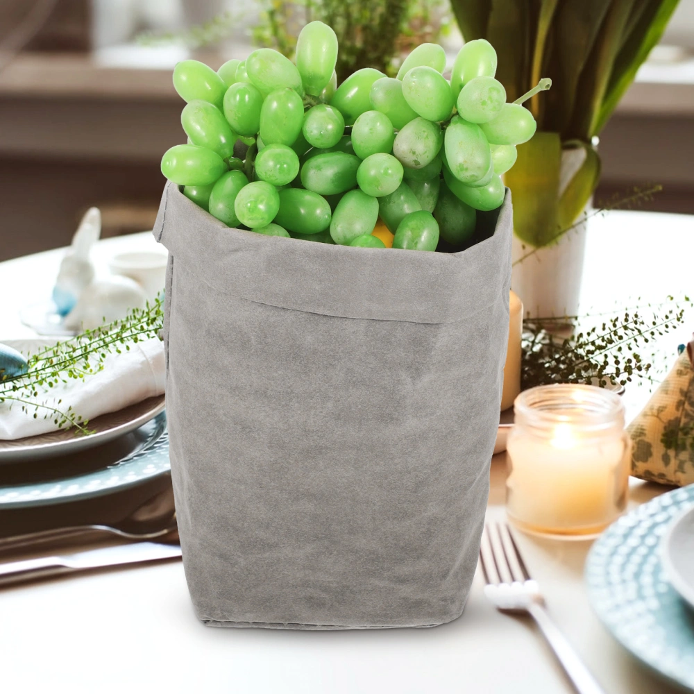 Kraft Paper Bag Washable Kraft Paper Storage Pouch Vegetable Fruits Storage Bag for Pantries