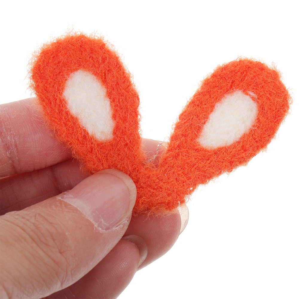 20pcs Plush Rabbit Ear DIY Craft Rabbit Ear Hair Clips Headband DIY Rabbit Ear Decors